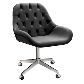 Poltrona Giratória com Rodízio Cadeira Decorativa Sala, Escritório, Recepção Lua Preto