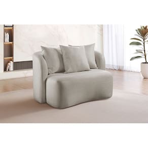 Sofá Curvo Orgânico Orion Elegância e Contemporaneidade Cinza