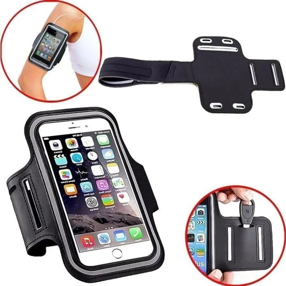 Braçadeira porta celular universal xl até 6.5 polegadas