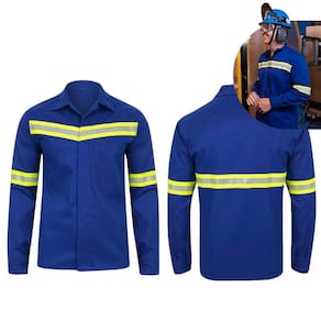 Conjunto Uniforme EPI Faixa Refletiva Nr10 Segurança do Trabalho Construção Mecanico Eletricista Obra Serviço