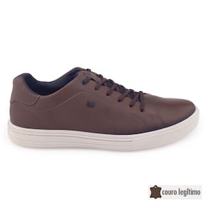 Sapatênis Pegada Masculino 111501-03 Couro Stretch elástico