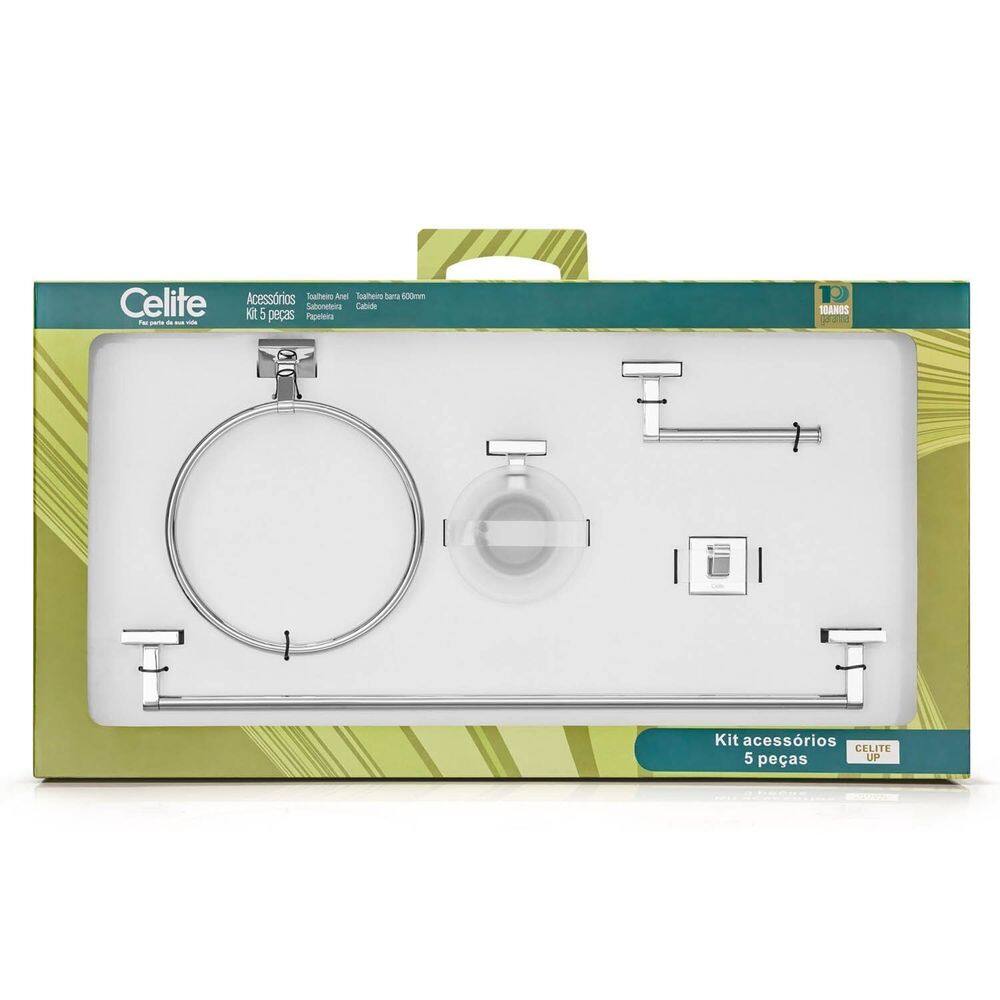 Kit de Acessórios com 5 Peças UP Celite Cromado