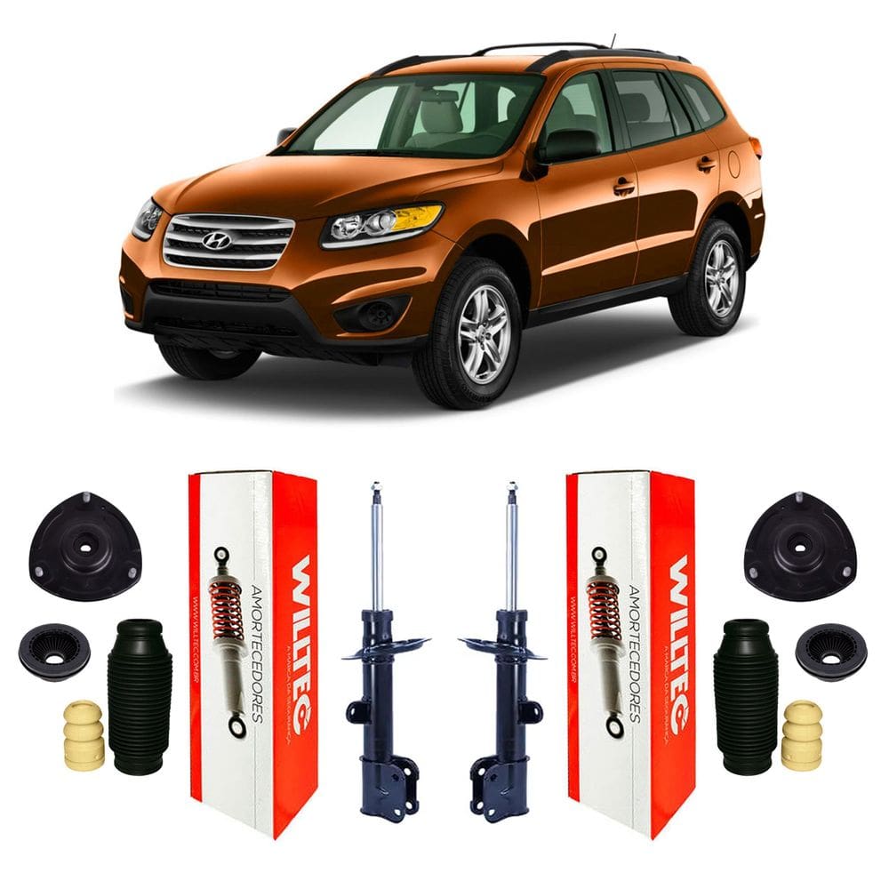Kit amortecedor e batente santa fé 2.4 2010-12 par suspensão
