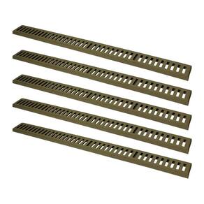 Kit 5 Ralo Grelha Linear Caixilho Em Alumínio Fendi 20x100cm