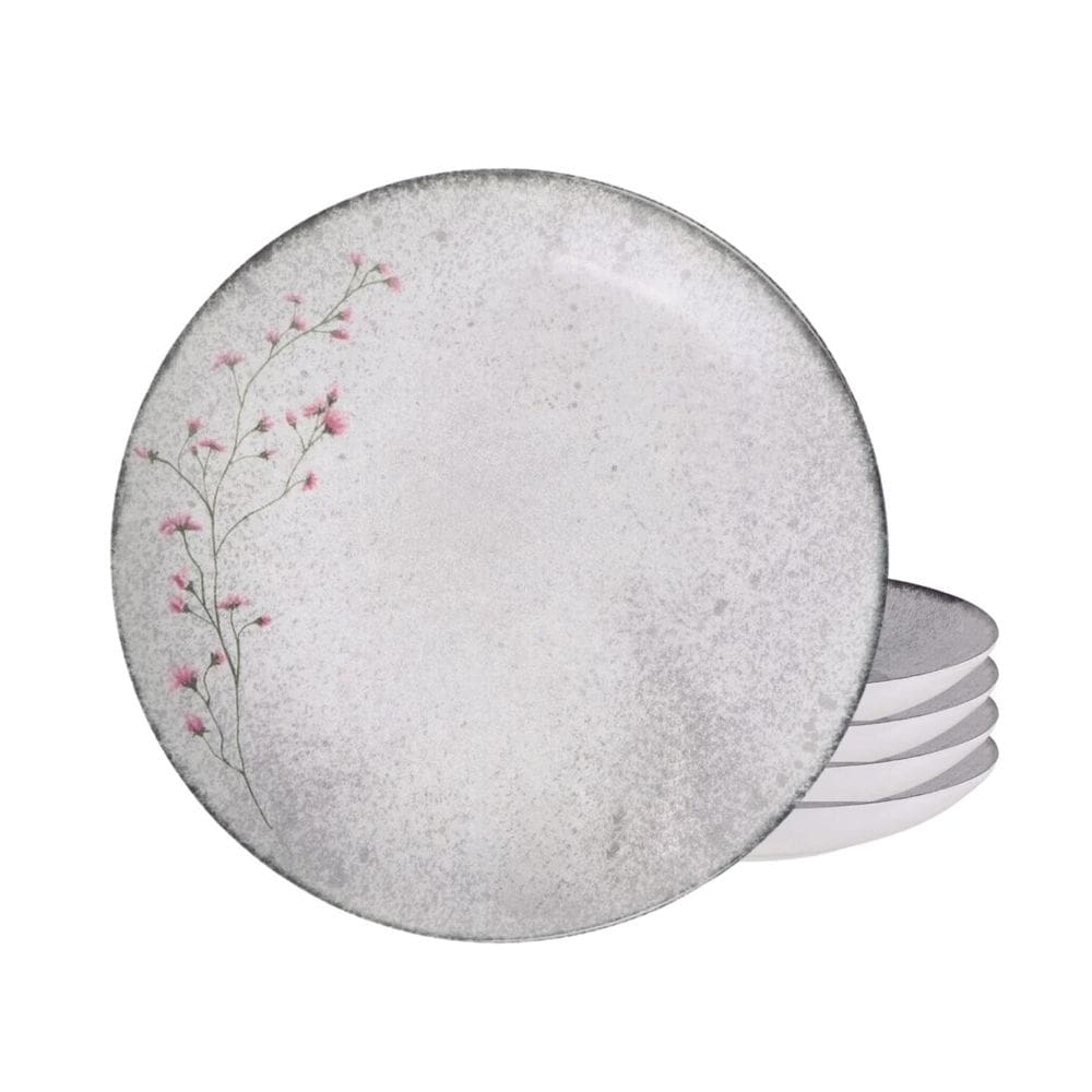 Jogo De Pratos Fundo 21Cm 4Pcs Porcelana Floralis Tramontina