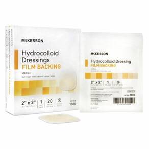 Curativo hidrocolóide 2 x 2 polegadas bege claro estéril 1 cada da McKesson (pacote com 6)