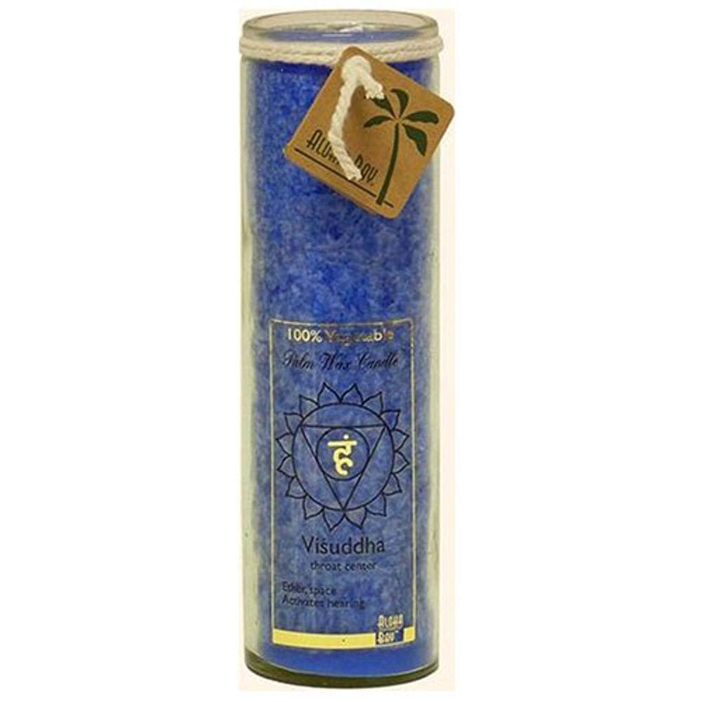 Pote de Chakra de Vela Azul Não Perfumado,16 OZ por Aloha Bay