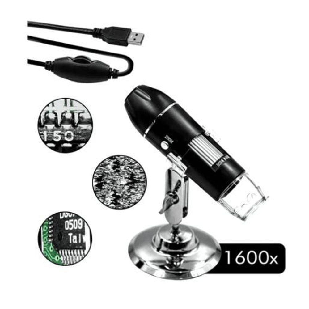 Microscópio 1600x cam 2.0 mp profissional usb digital