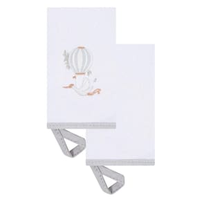 Kit 2 Babinhas Cegonhas Cinza Lunar - Hug