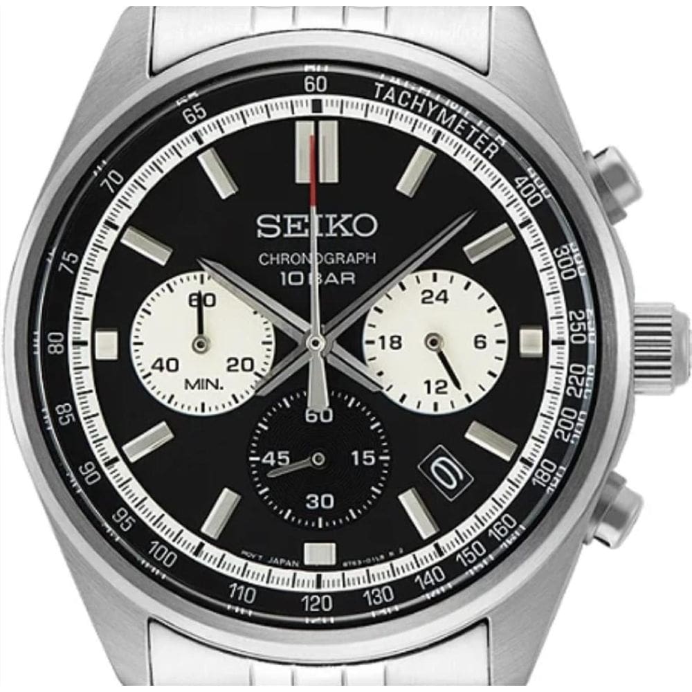 Relógio Masculino Seiko Cronógrafo 60 Min - Aço Inox, Preto