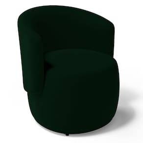 Poltrona Decorativa Aisha Orgânica Veludo Verde Escuro - Desk Design