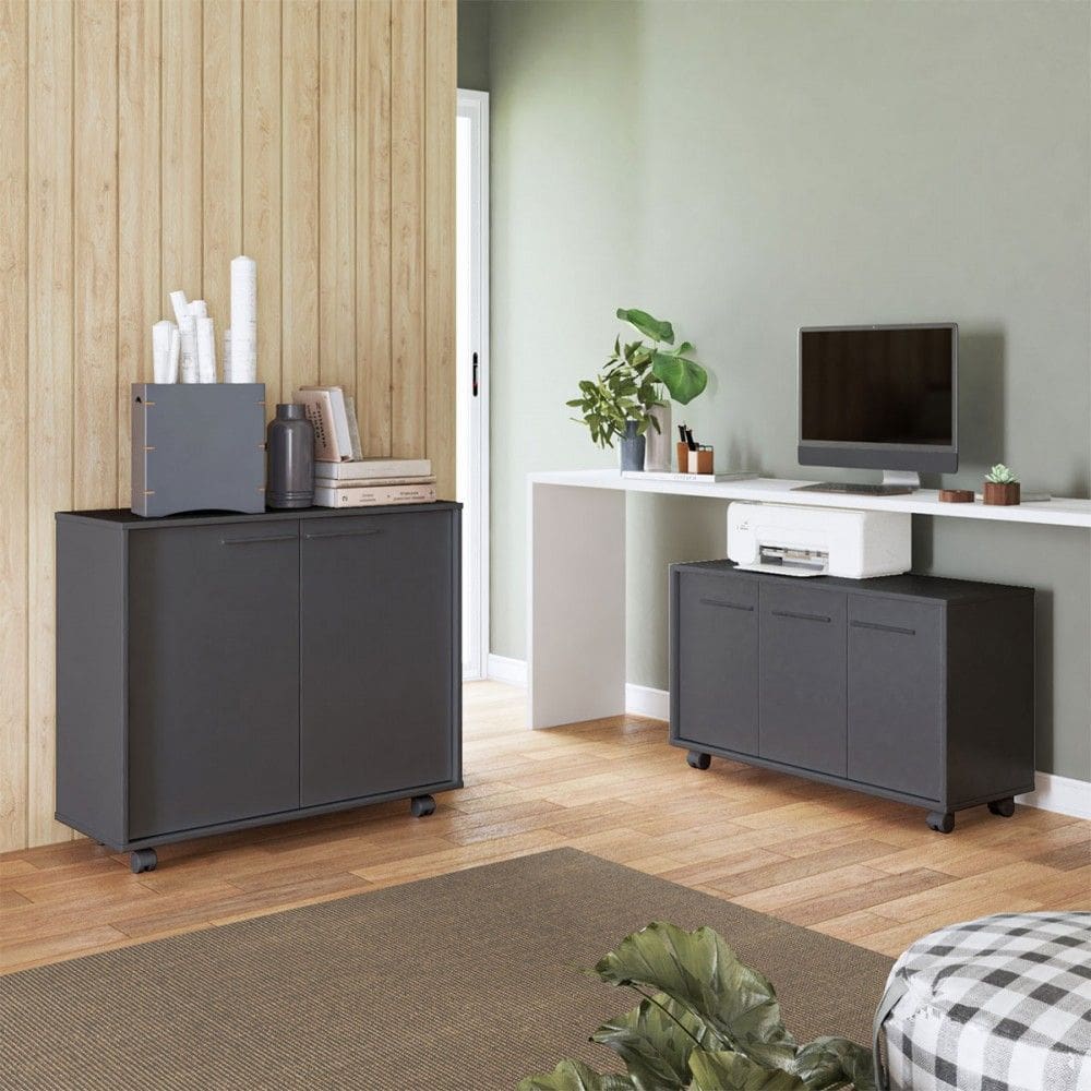 Balcão Buffet 5 Portas Bko 93 Preto - Brv