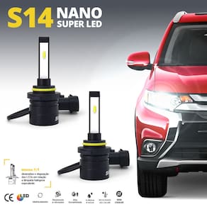 Par Lâmpadas HB4 Farol Milha Fox 2010 2011 2012 2013 2014 2015 2016 Super Led Mini Nano 6000k Sem Adaptar Furar Tampa Shocklight S14