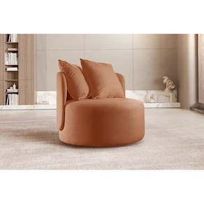 Poltrona Redonda Orgânica Moon Laranja