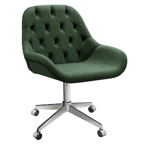 Poltrona Giratória com Rodízio Cadeira Decorativa Sala, Escritório, Recepção Lua Verde