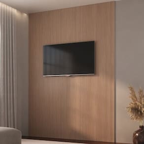 Painel Ripado de Poliestireno 6 Barra de 2,85m x 12,2cm Ruffino Marrom