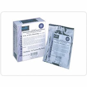 Curativo impregnado DermaGauze 4 x 4 polegadas Gaze DermaSyn Hydrogel Estéril 15 unidades da DermaRite (pacote com 6)