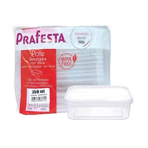 40 Embalagem De 350Ml Para Marmita Tampa Lacre Descartavel.