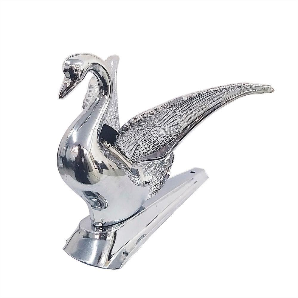 Cisne Cromado Capo Caminhão Mb Ford Scania Chevrolet Base Reta S/Luz