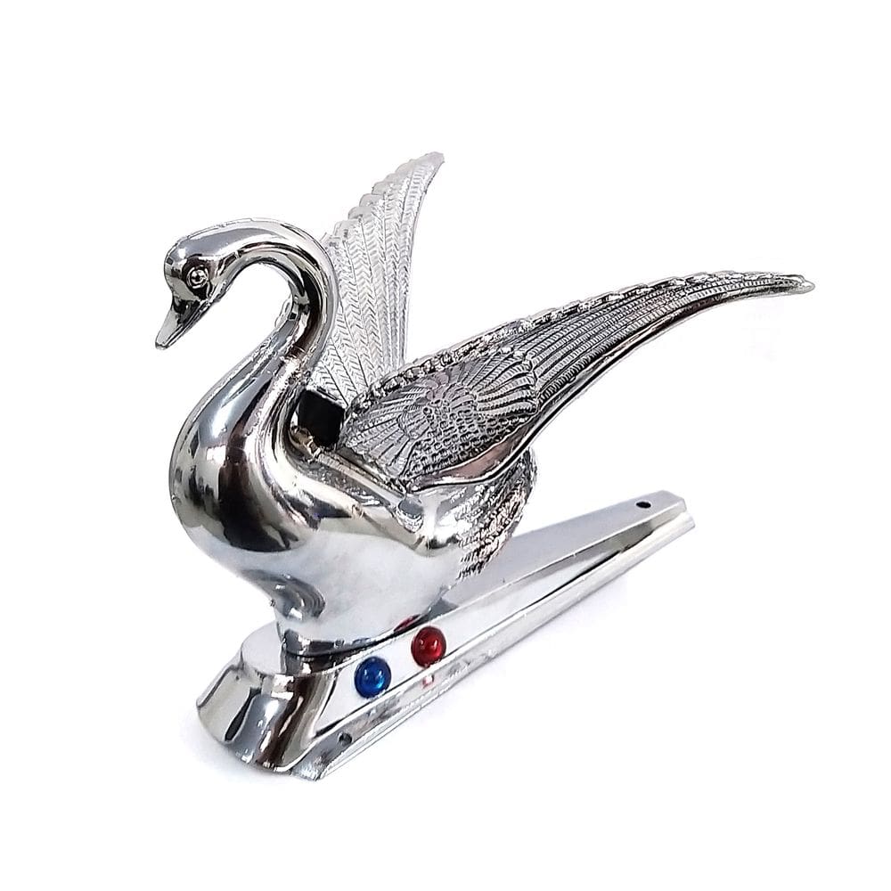 Cisne Cromado Capo Caminhão Mb Ford Sc Chevrolet Base Reta C/Luz