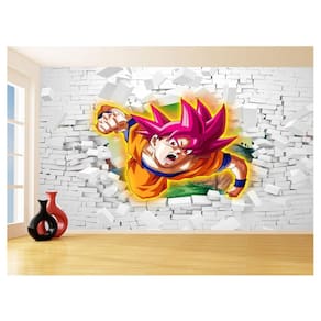 Papel De Parede 3D Dragon Ball Goku Vegeta Anime 3,5M Dbz66