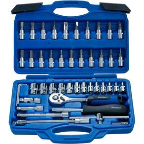 Kit jogo ferramenta soquete aço maleta completa profissional