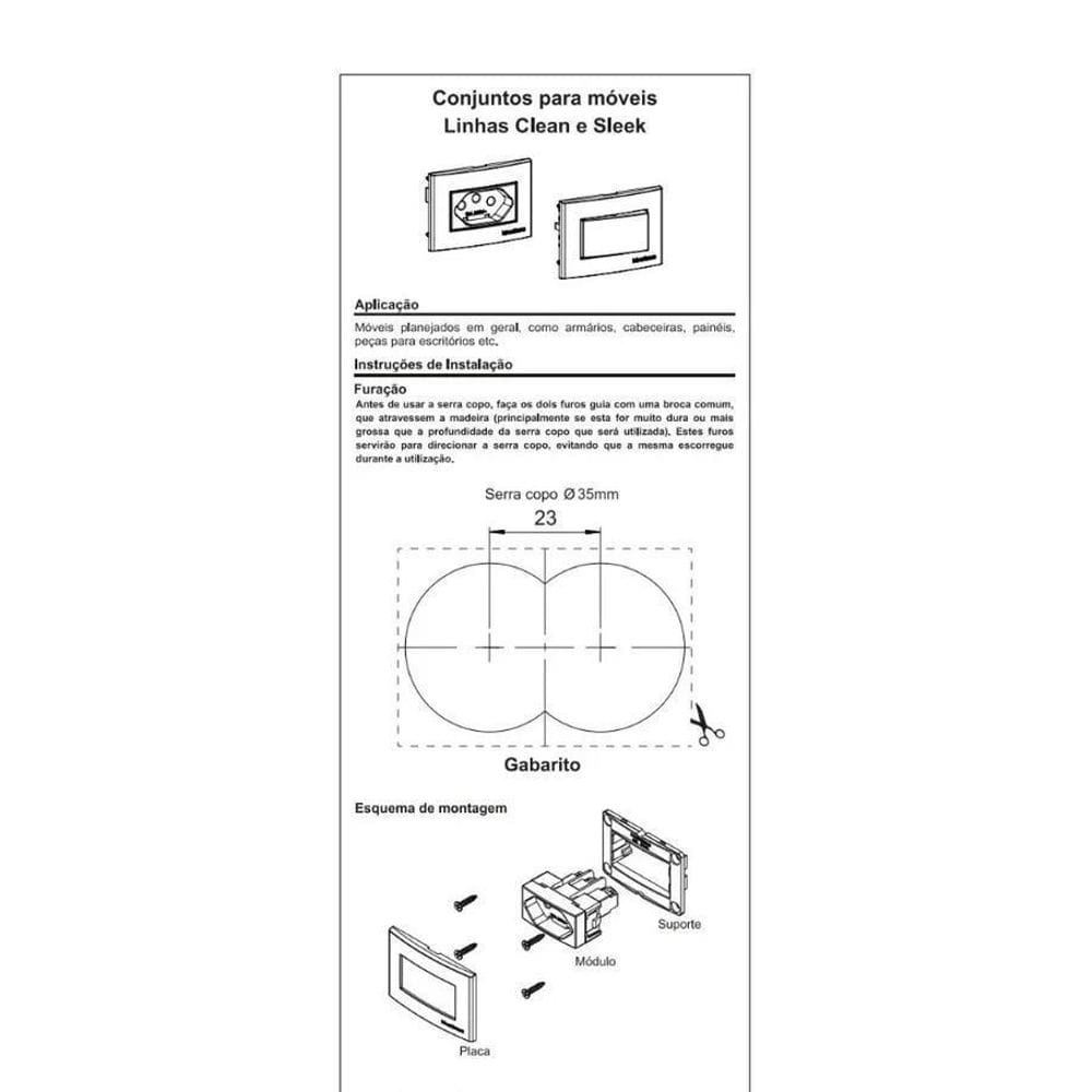 10 pç interruptor  p/moveis margirius preto 10a 250