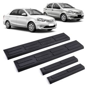 Soleira 4 portas plástico injetado preto etios hatch 2019