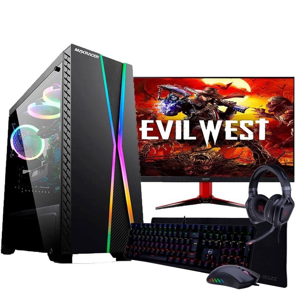 Pc gamer ryzen 5 5600g 8gb ram ddr4 ssd 480gb monitor 27``