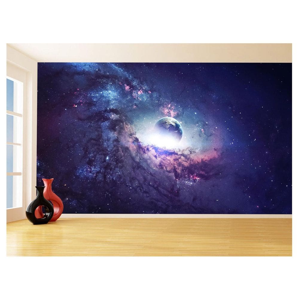 Papel De Parede 3D Espaço Estrelas Planetas 3,5M Nsp158