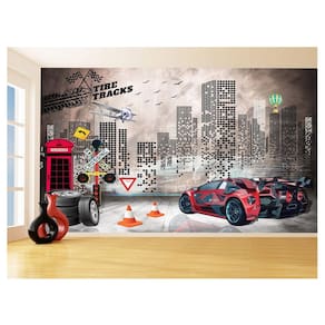 Papel De Parede Carro Arte Cidade Ofinica Rua 3,5M Car362