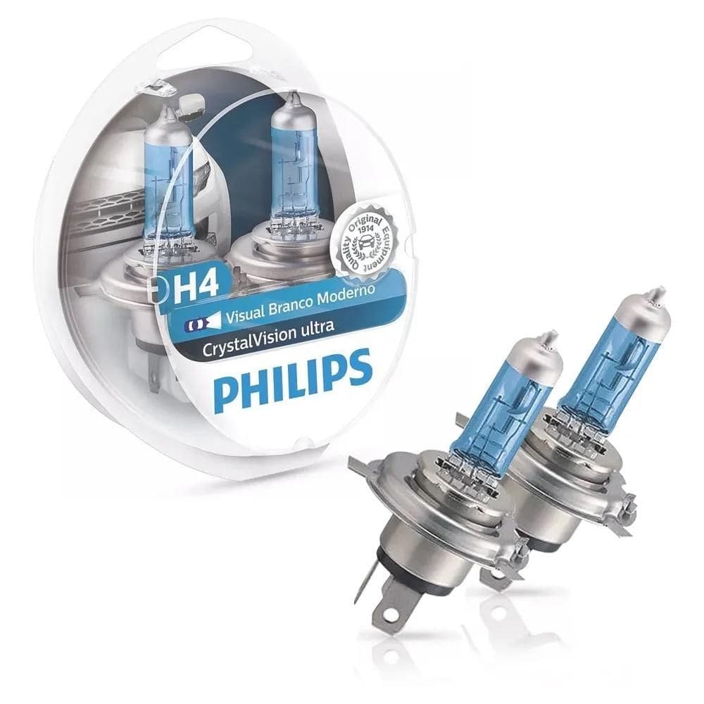 Par Lâmpada H4 Philips Crystal Vision Ultra Jac J3 2010-2015