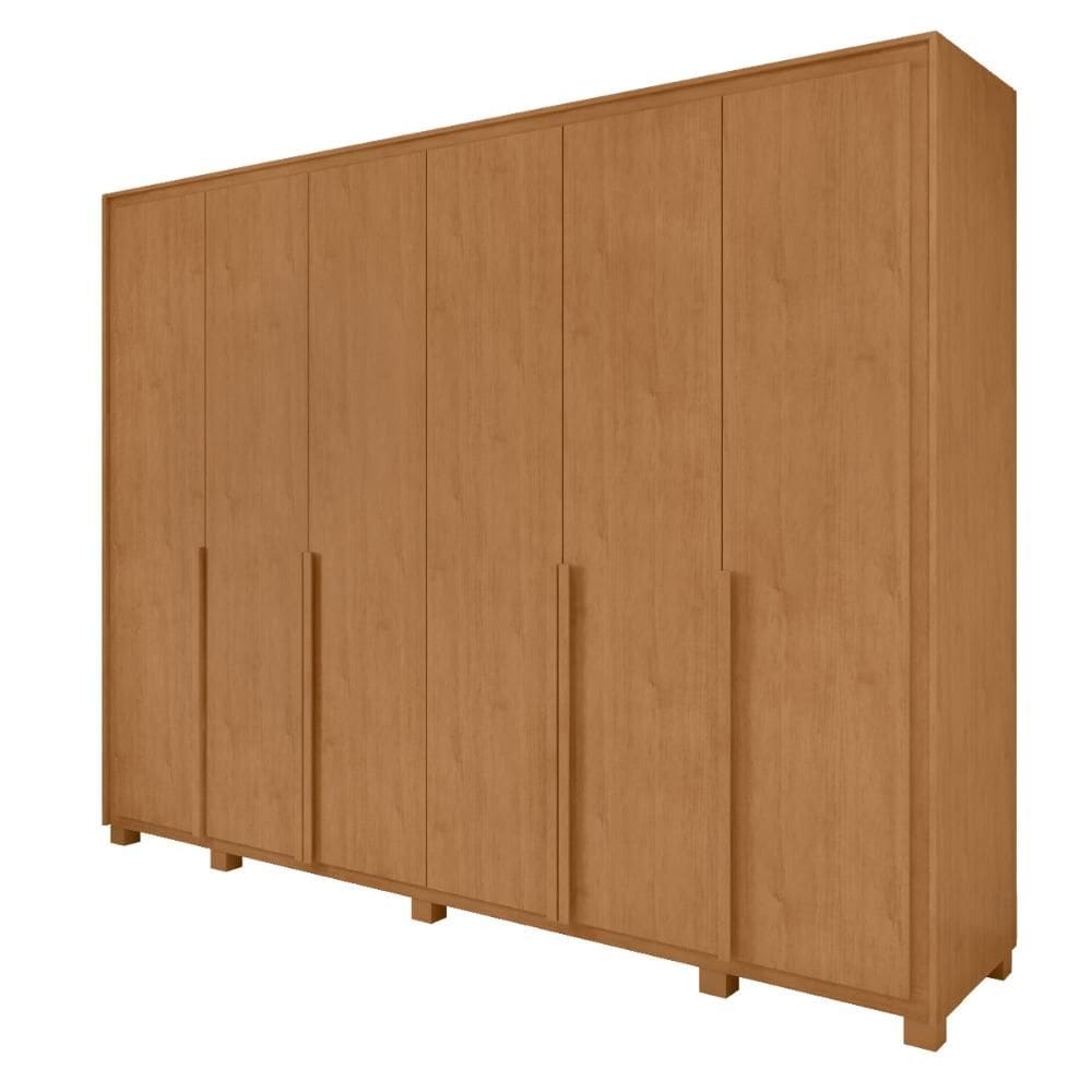 Guarda Roupa 6 Portas S/ Espelho Easy Space Amendoa Clean