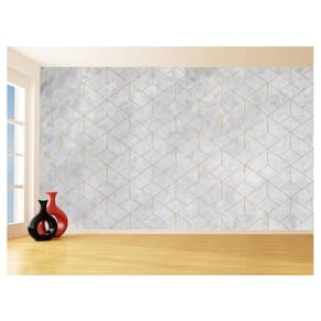 Papel De Parede 3D Concreto Queimado Risco Bege 3,5M Kkt105