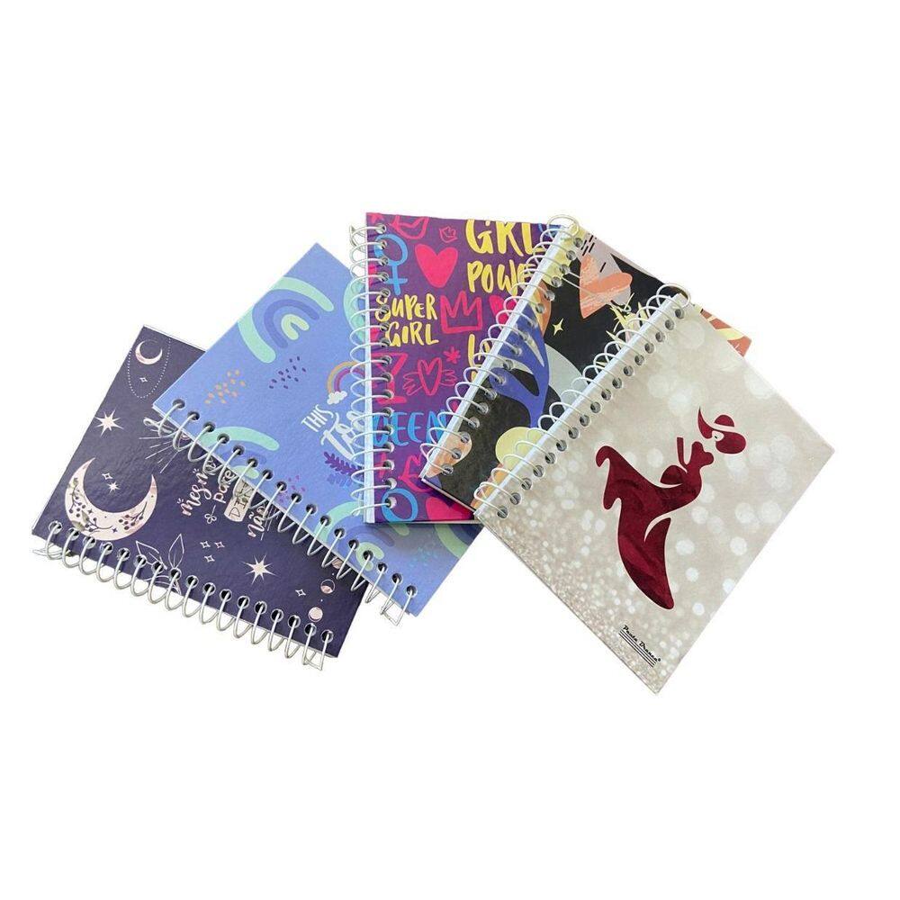 20un caderno escolar espiral 1/8 capa dura 80fls