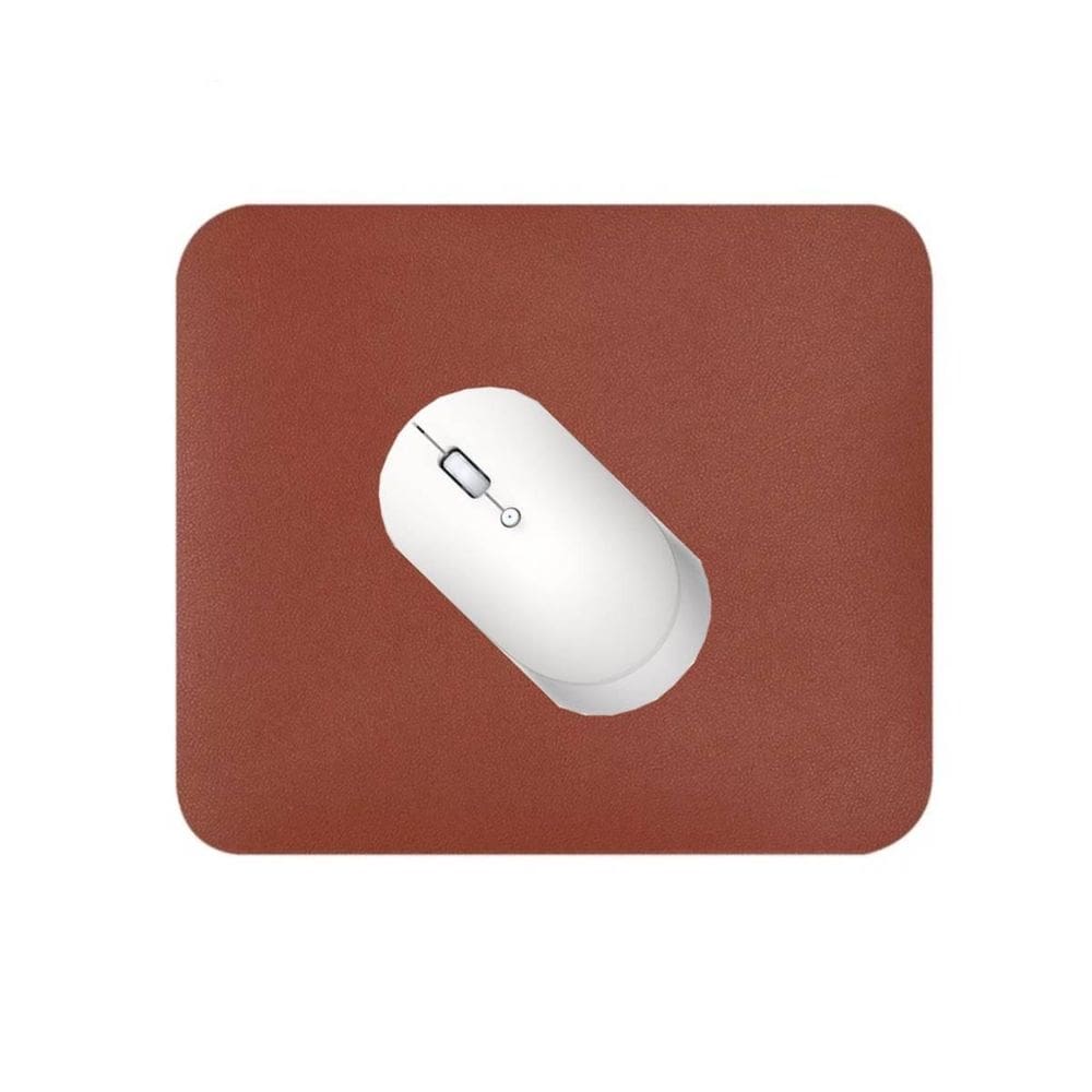 Kit 2 mouse pad pequeno 20x20 couro sintético castor
