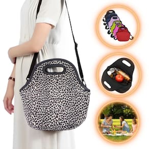 Bolsa Lancheira Térmica Neoprene Adulto Infantil Onça Ii