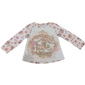 Blusa Batinha Matelasse com Brilho Petit Cherie Rosa
