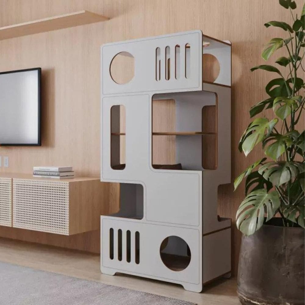 Torre Duque Para Gatos - Linha Gatos Grandes Branca