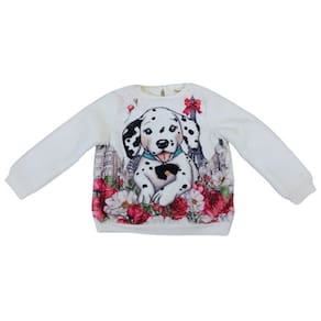 Blusa Grossa de Pelos fem infantil Petit Cherie Off White