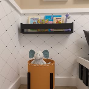 Prateleira Infantil de Livros e Decoração Preto