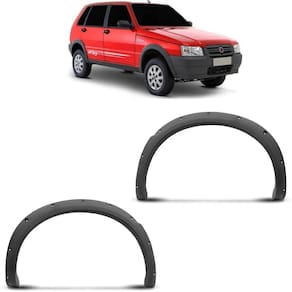 Par moldura paralama dianteiro uno way cinza 2004 a 2012