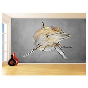 Papel De Parede 3D Animais Pop Art Golfinho Cor 3,5M Pxa291