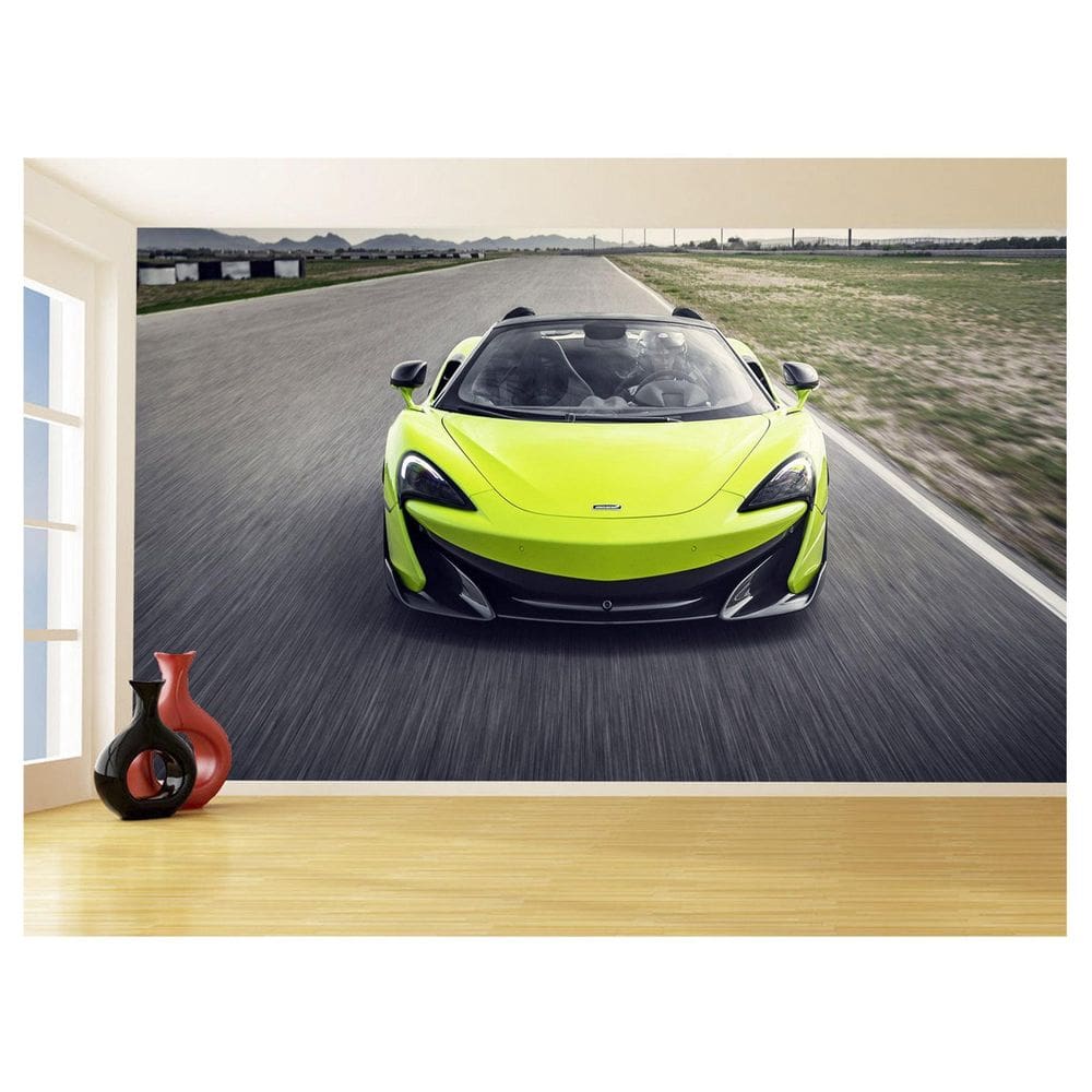 Papel De Parede 3D Carro Mc Laren Pista Super 3,5M Car265