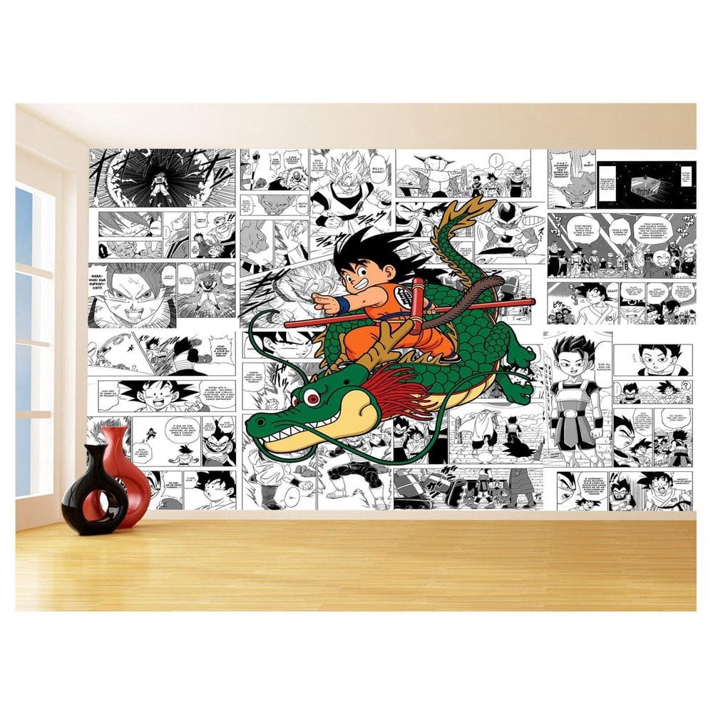 Papel De Parede Dragon Ball Goku Página Manga 3,5M Dbz633