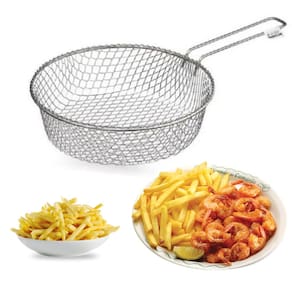 Cesto de Frituras 18cm - Fritadeira Batata Fritas Metal para Fritura Aramado - PANAMI