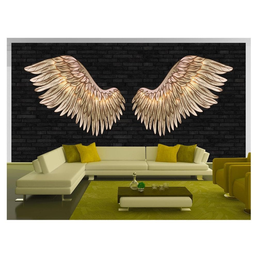 Papel De Parede 3D Arte Asas Selfie Insta Cores 3,5M Tra435