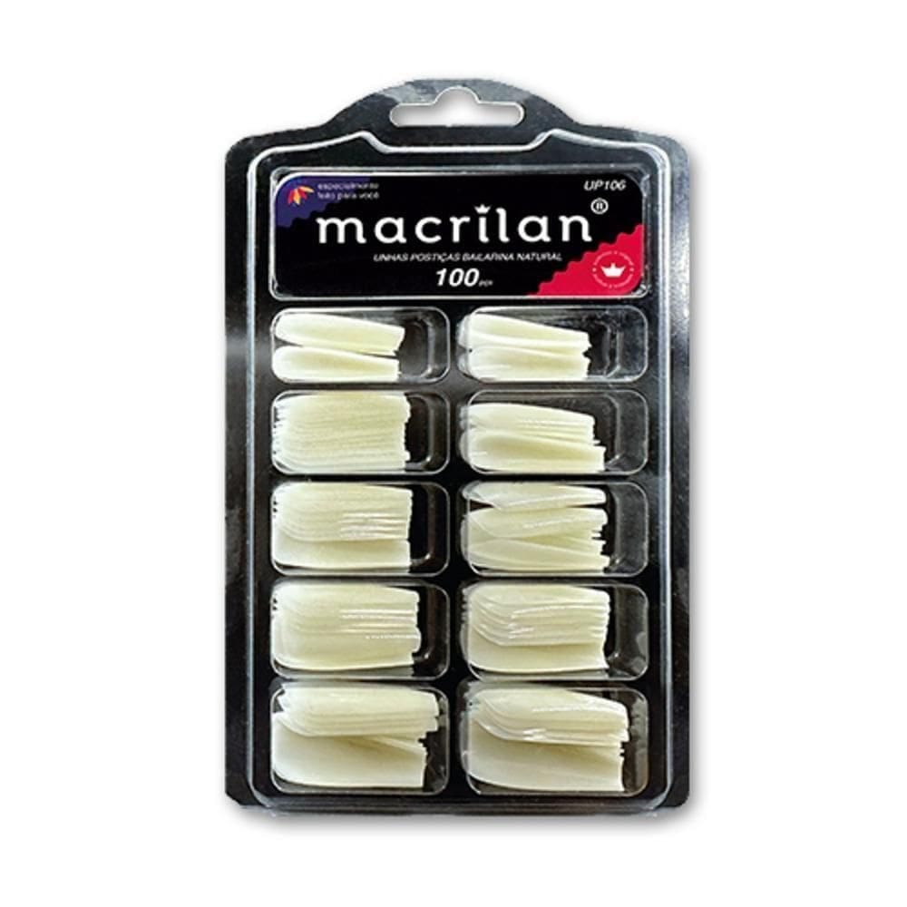 Macrilan Tips Bailarina Natural Kit C-100 Unhas Up106