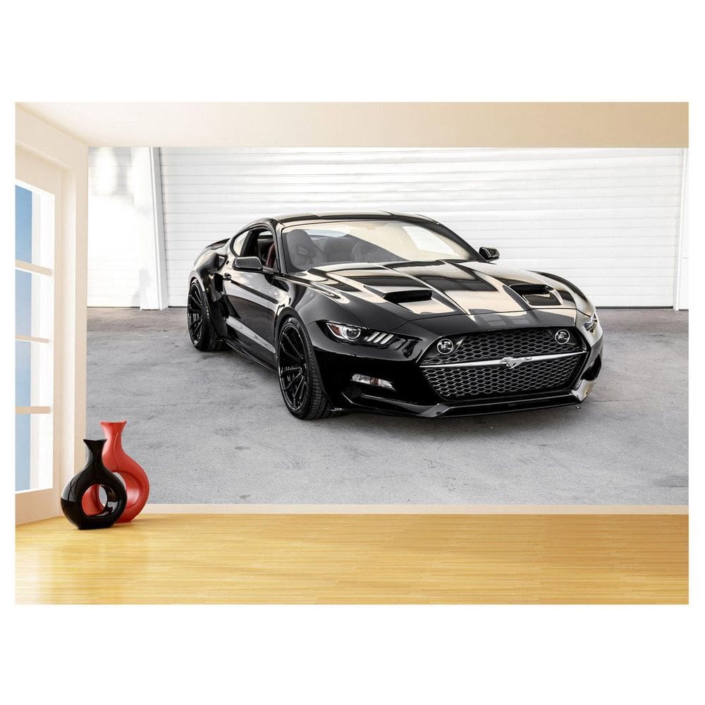 Papel De Parede 3D Carro Ford Mustang Muscle Car 3,5M Car90