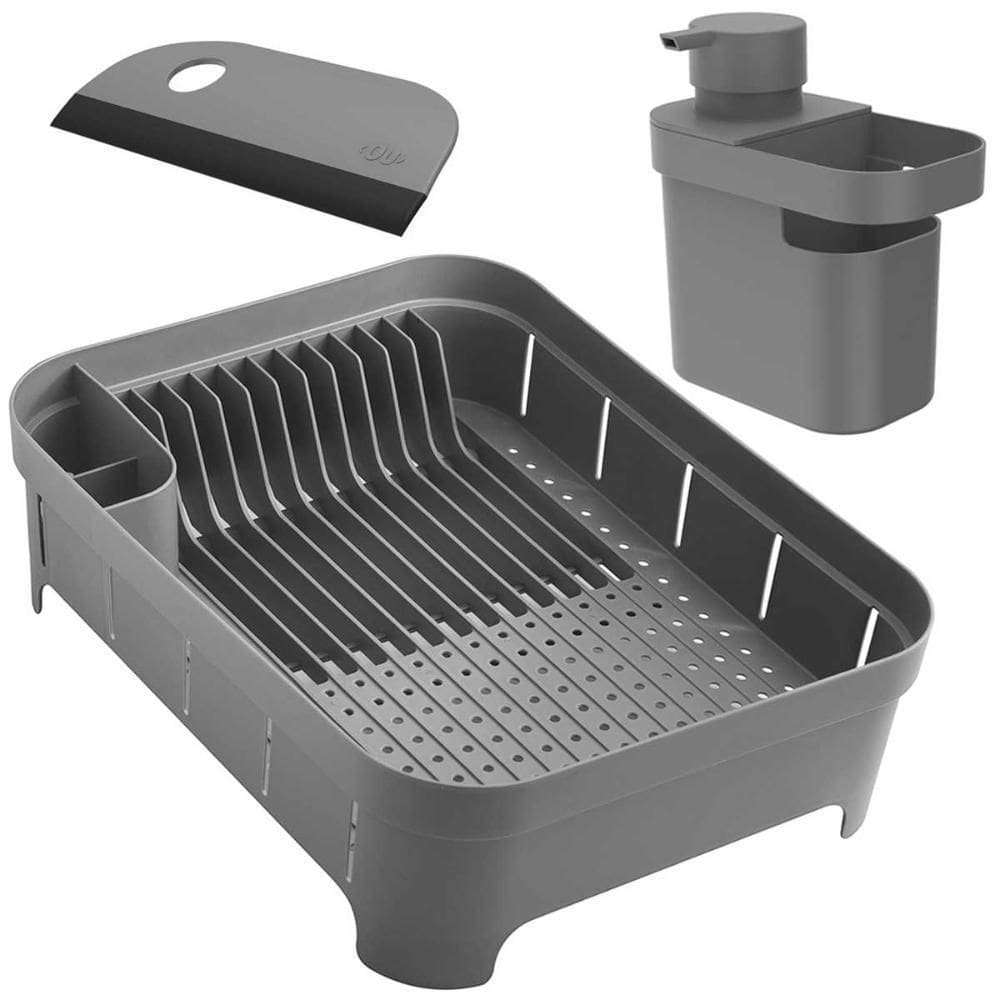 Kit Escorredor De Louça Dispenser Detergente Rodinho - Ou